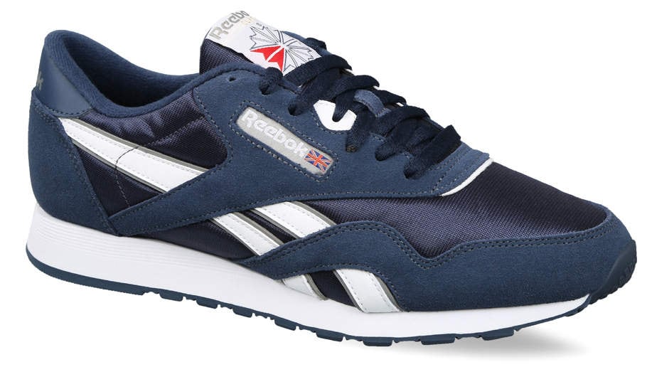 Reebok Mens Classics Cl Nylon Sports Shoes (Team Navy, Platinum