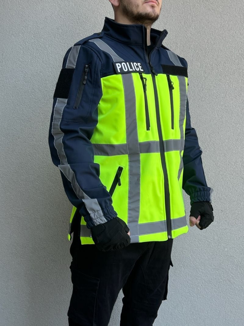 Reflective High-Visibility Polyester Safety Jacket for Traffic