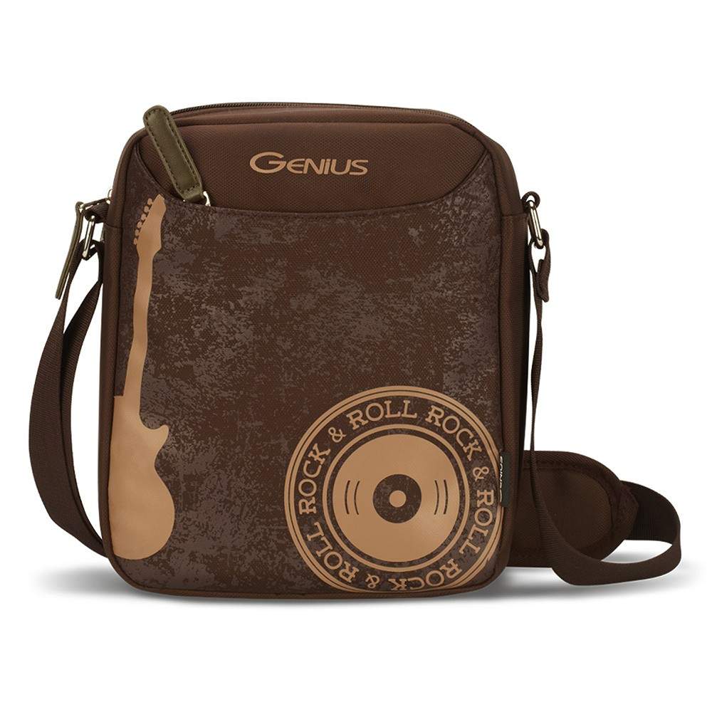 GENIUS BOX Rock Roll Messenger Bag (Brown in Panchkula at