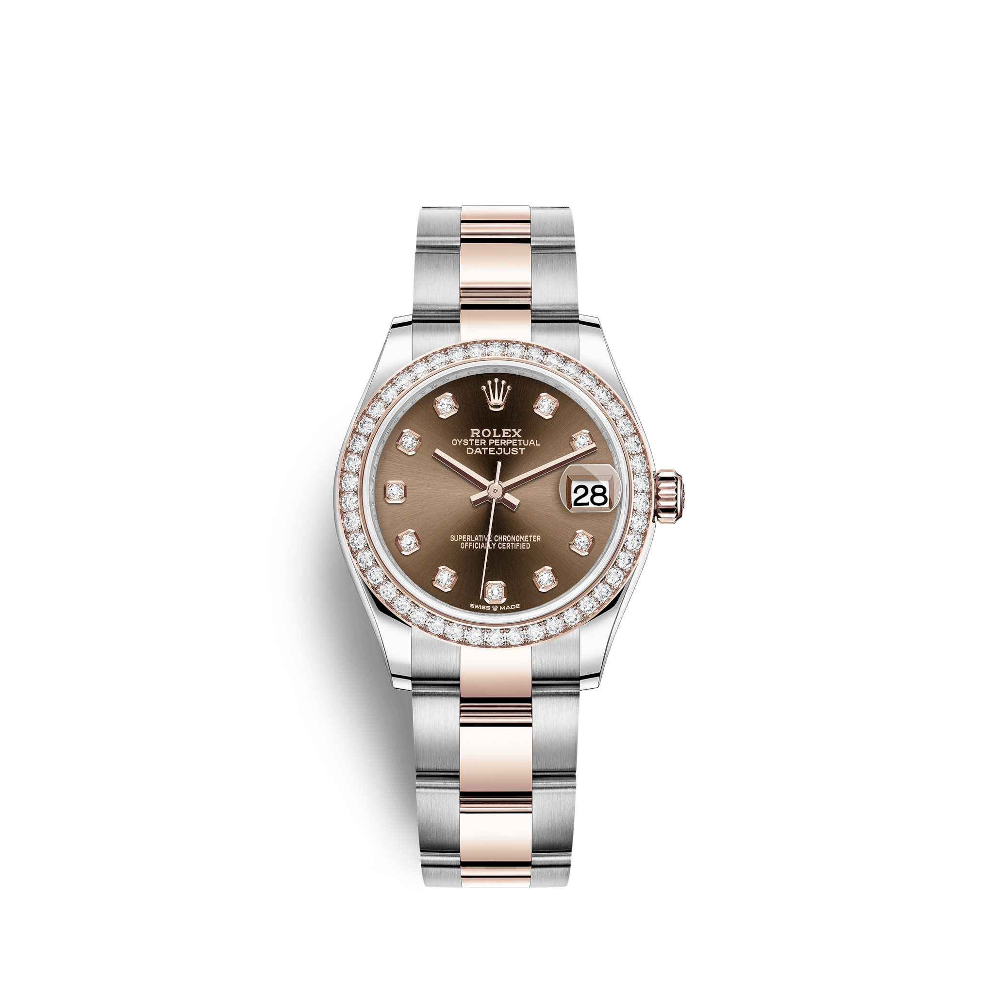 ROLEX Datejust 31 Oyster, 31 mm, Oystersteel, Everose Gold And