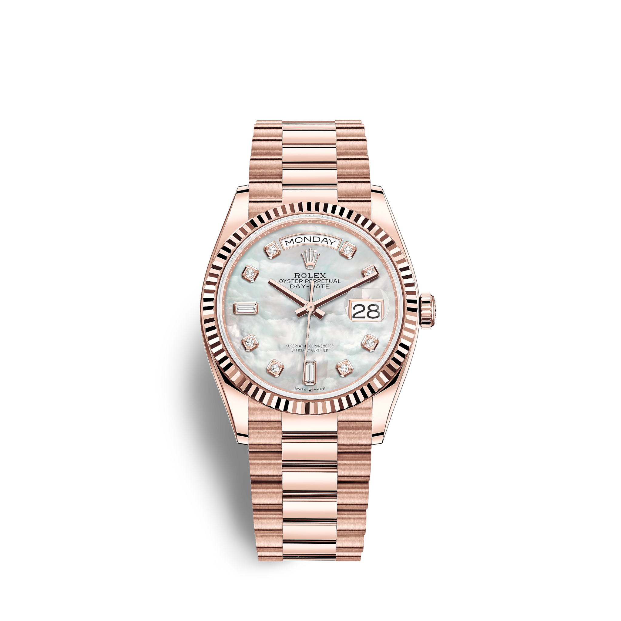 ROLEX Day-Date 36 Oyster, 36 mm, Everose Gold Watches (m128235