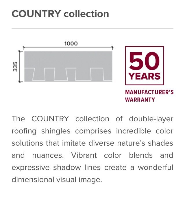 Roofing shingles TECHNONICOL 3D Country AR Series Alabama in Thrissur