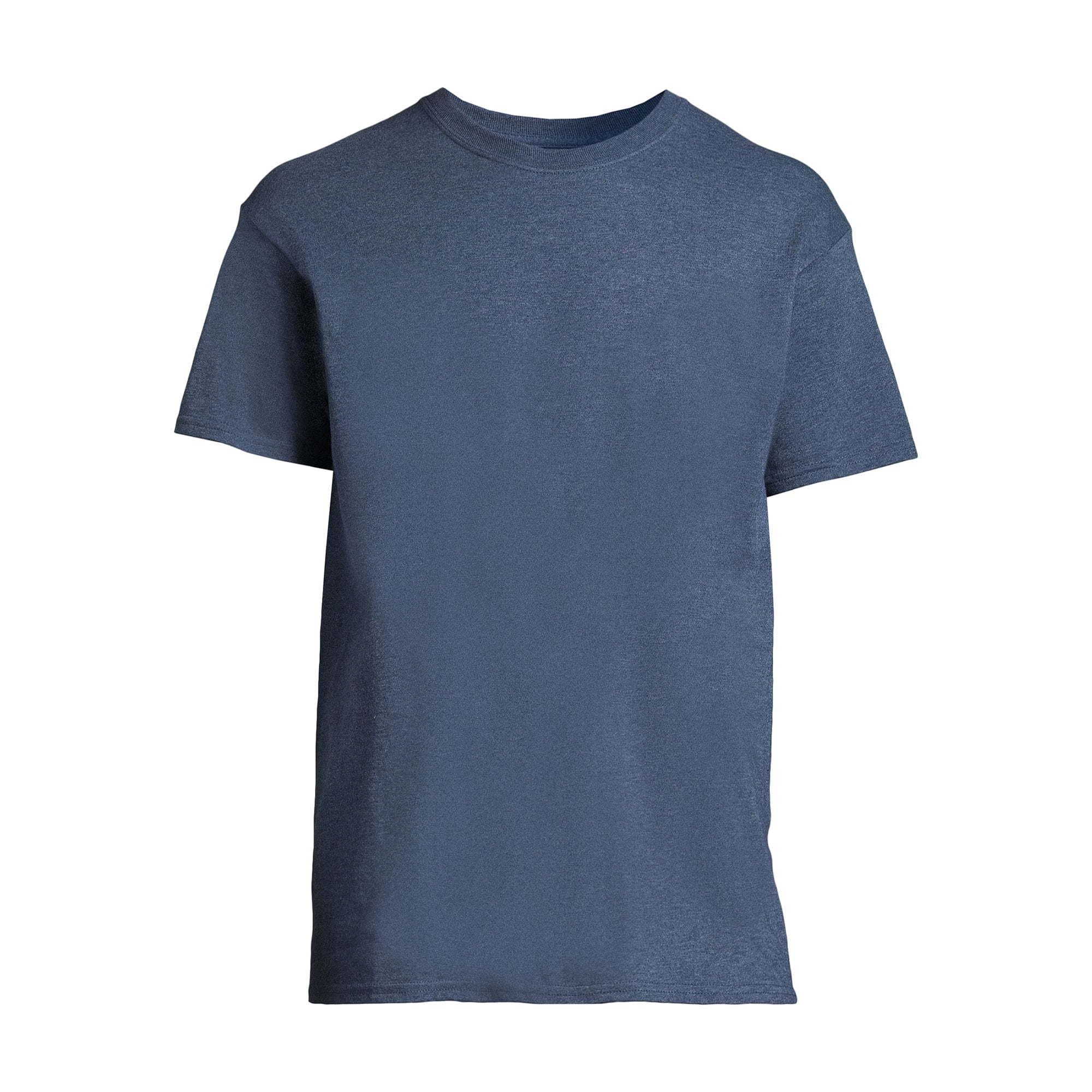 Round Neck Cotton, Polyester Mens Sports T-Shirt (Navy Blue) in