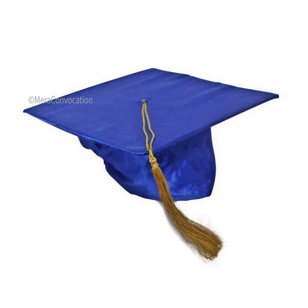 Royal Blue Shiny Unisex Graduation Cap in Mumbai at ₹ 90 Pc by