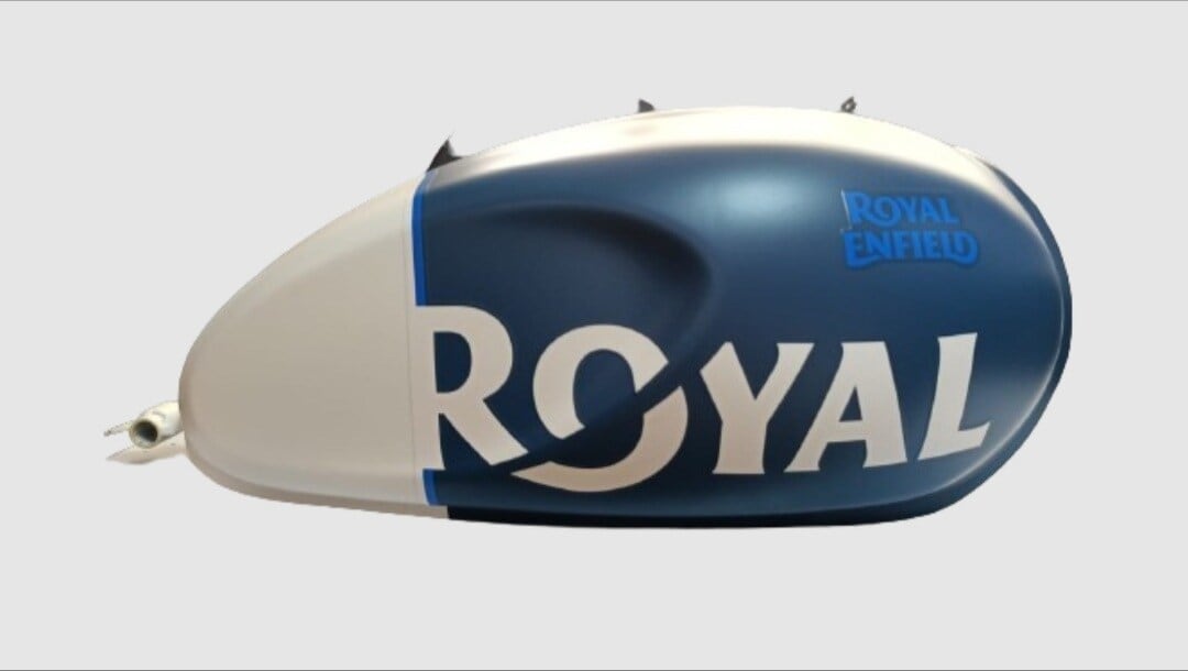 Royal Enfield Hunter Bike White/ Reble Blue Fuel Tank in Delhi at
