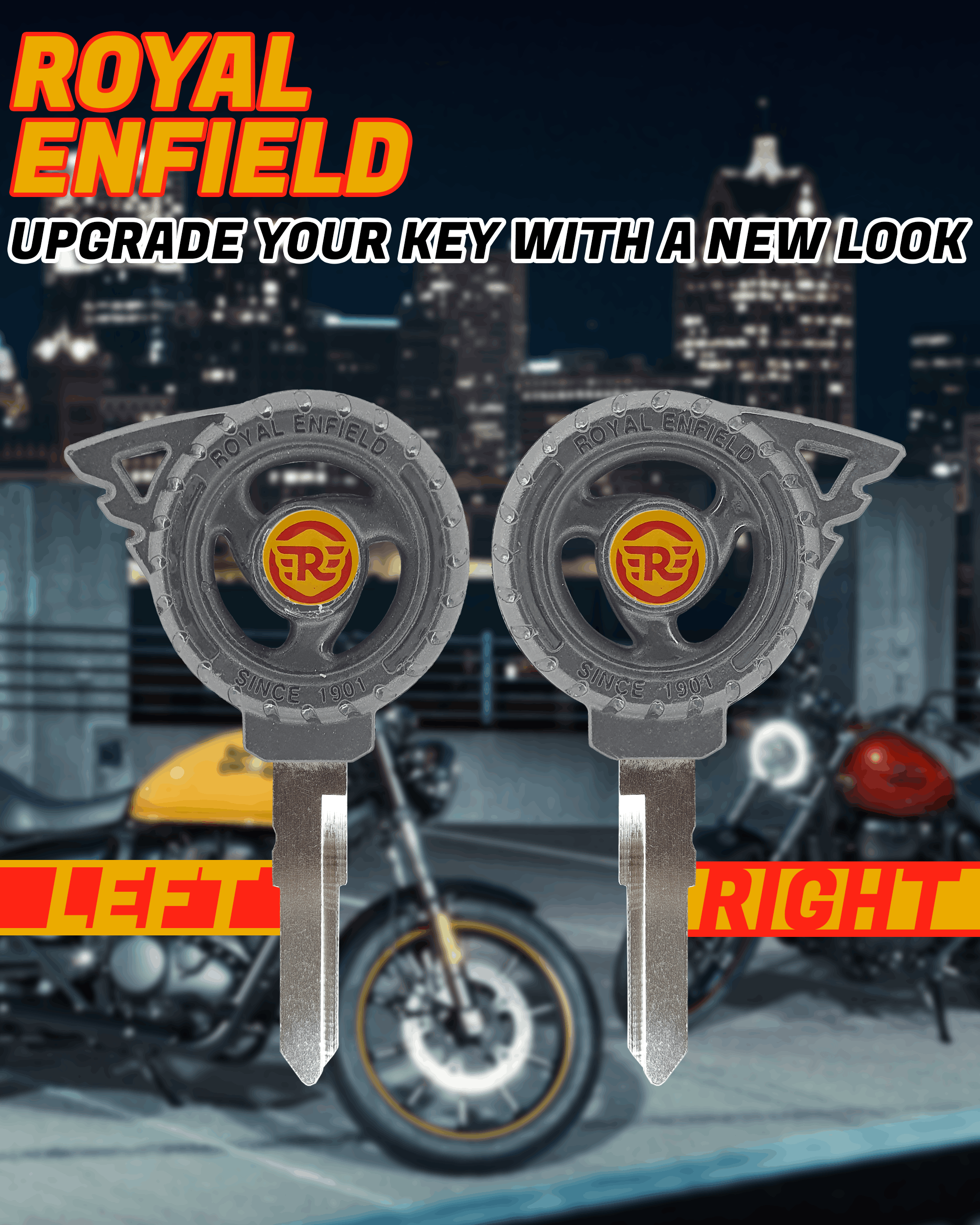 ROYAL ENFIELD TYRE LEFT BLANK KEY in Delhi at ₹ 210 Pc by Quba