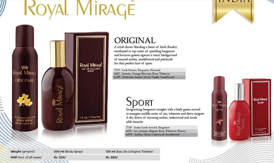 Royal Mirage Body Spray 120 Ml in Latur at ₹ 850 Unit by Malti