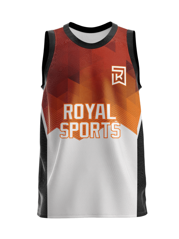 Royal Sports Basketball Jersey Brown And White BB013 in Mumbai at