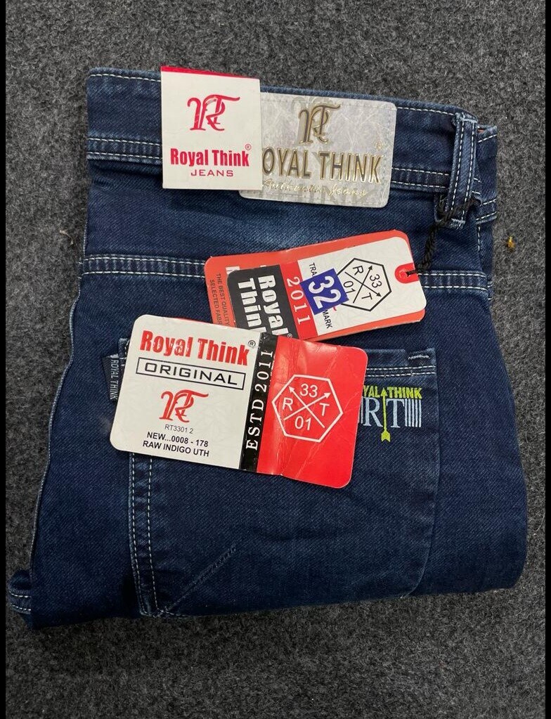 Royal Think Mens Denim Lycra Jeans Pant, Blue, Size 32 Inch in