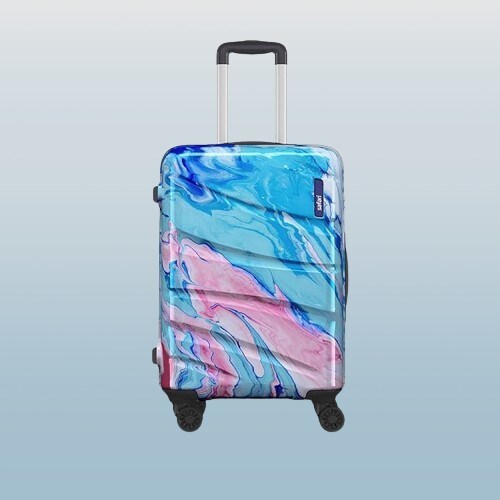 Safari Polycarbonate Luggage Bag Pink and Blue 42x30x63 Cm in