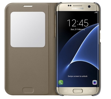 SAMSUNG Galaxy S7 edge S View Cover Gold [EF-CG935PBEGIN] in