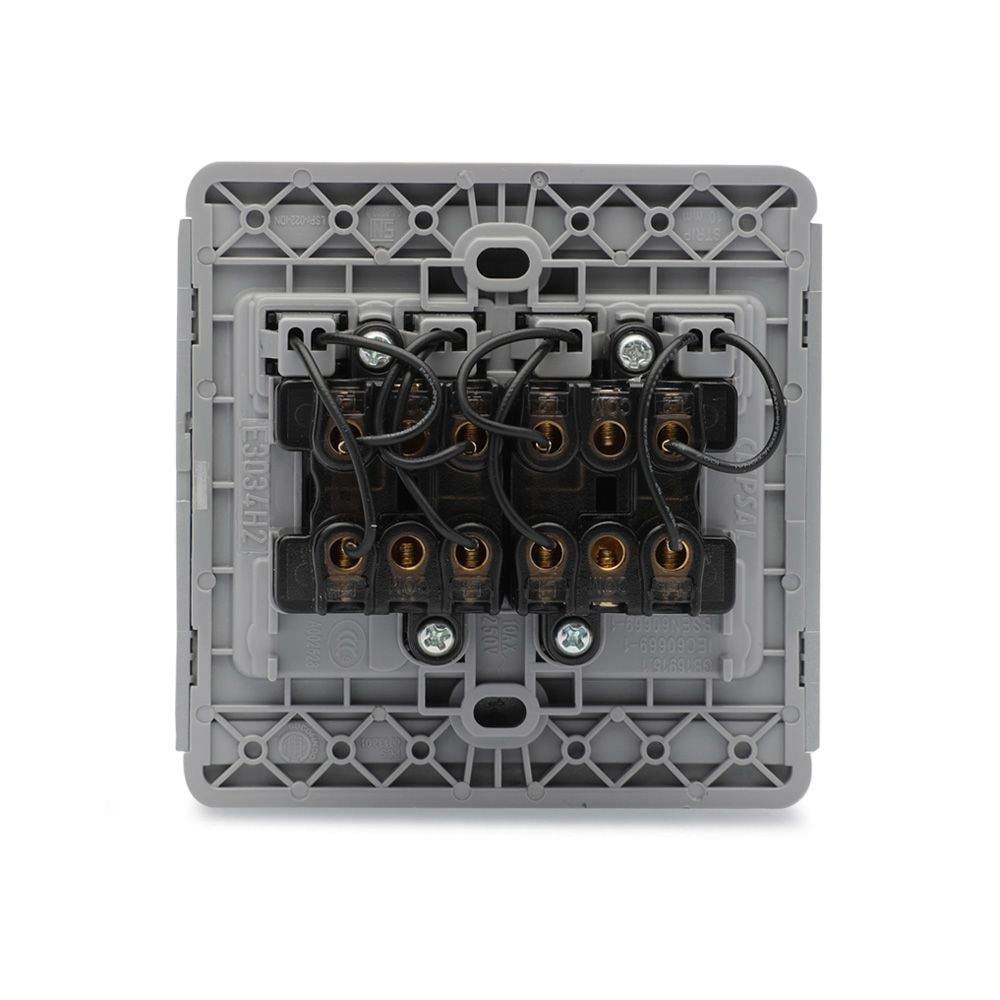 Schneider Electric 10A 4 Gang 2 Way Horizontal Switch With Blue