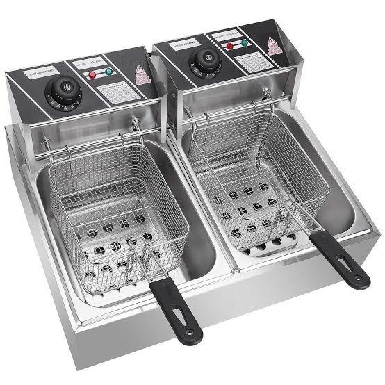 Second Hand Commercial Kitchen Equipment Deep Fryer Two Tank in