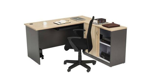 Second Hand Engineered Wood Office Table Grey