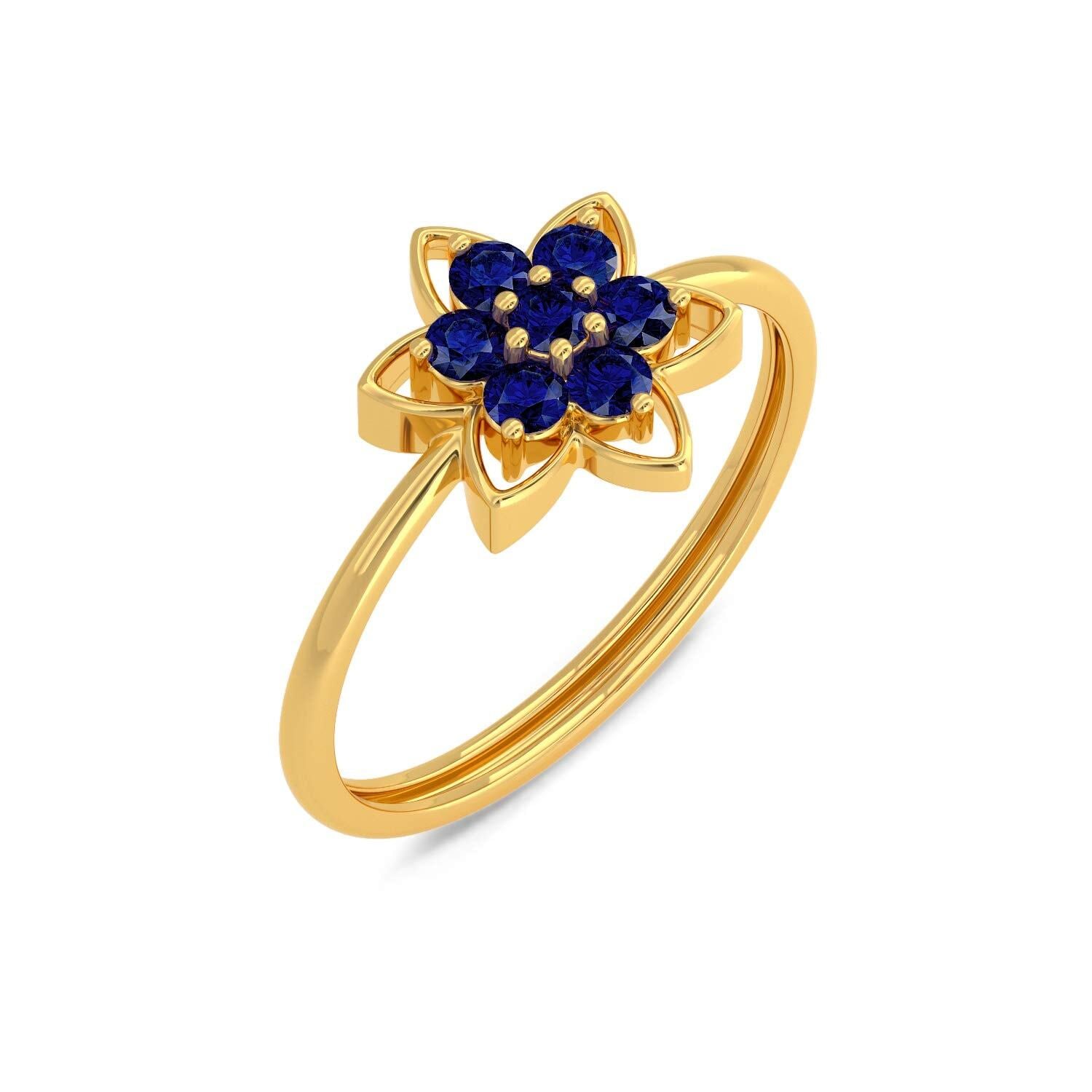 Second Hand Gold Sapphire Blue Women Ring in Trichy at ₹ 45,000