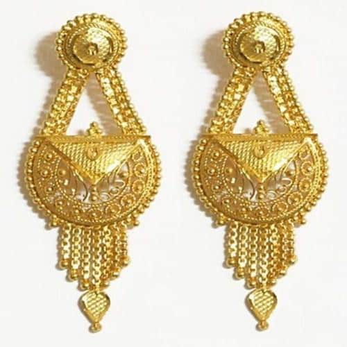 Second Hand Wedding Golden Women Gold Earrings in Coimbatore at