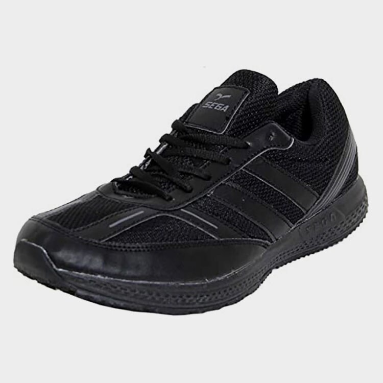 Sega Men'S Black Mesh Running Shoe 10 Sole Rubber in Khargone at