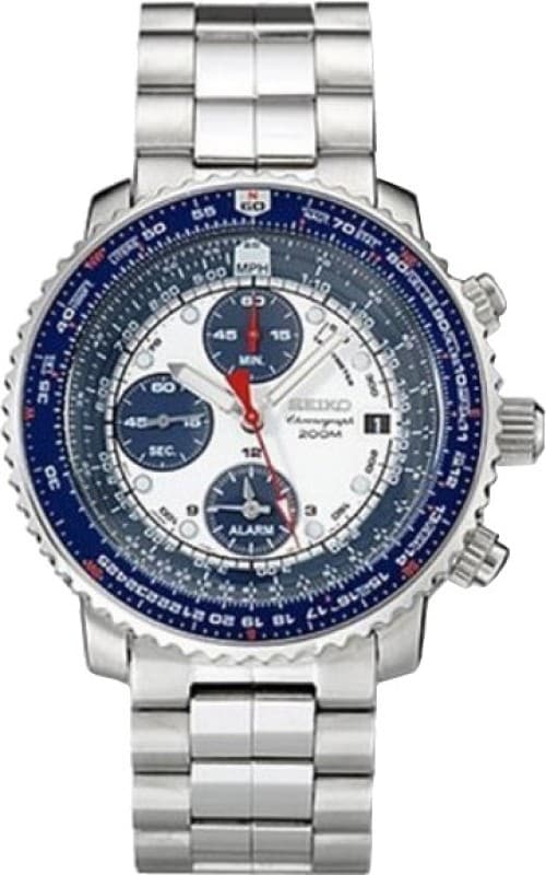 Seiko Flight Alarm Chronograph Pilot's SNA413P1 SNA413P SNA413 Mens Watch -  DownUnderWatches