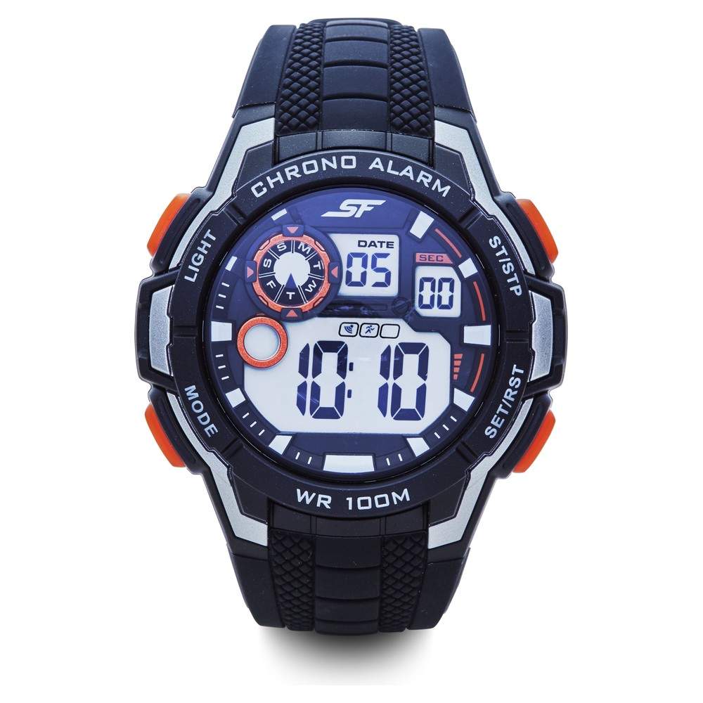 Atomic from Sonata Black Digital Watch for Men (77097PP04) in