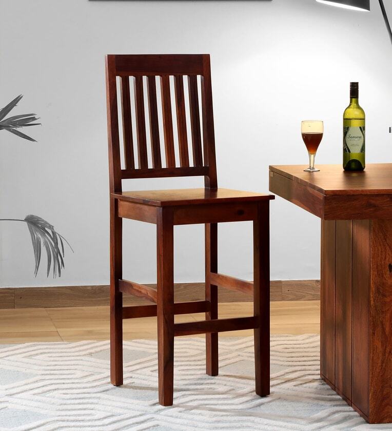 Sheesham Wood Bar Stool In Honey Oak Finish in Bangalore at