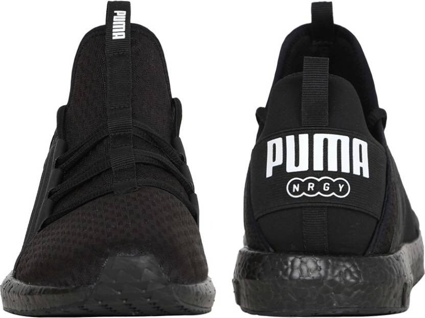 PUMA Men's Mega NRGY Basketball Shoes (Size 12, Black) in