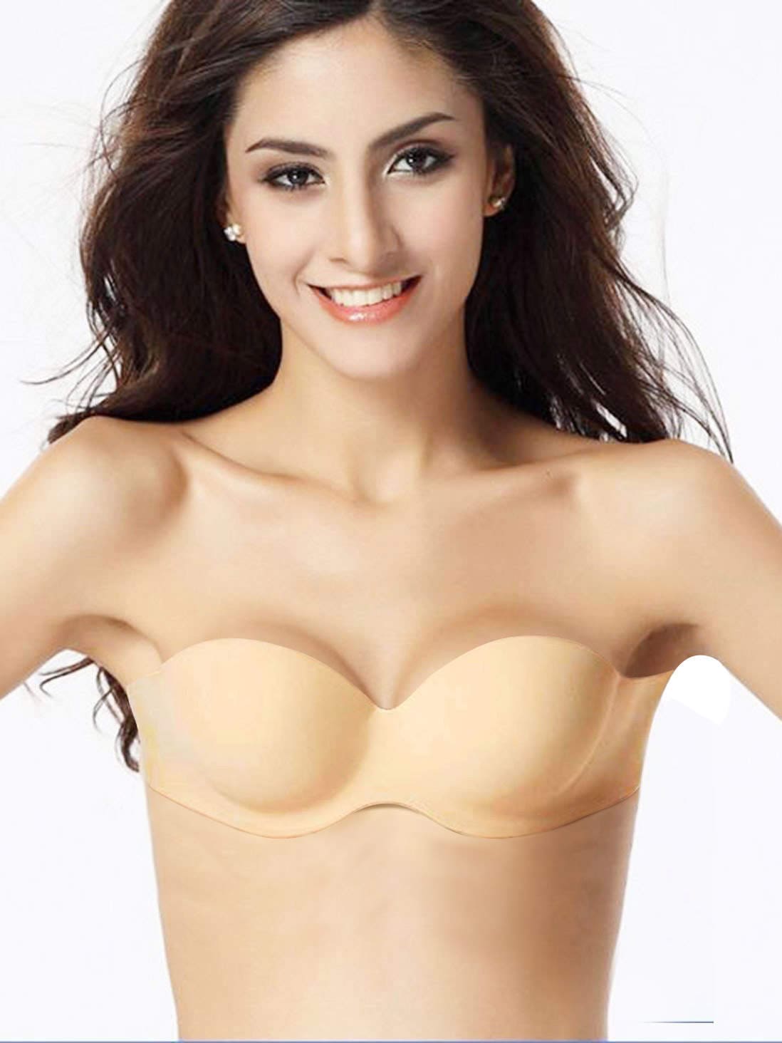 Shyle Adhesive Ivory Backless Underwire Strapless Bra M in
