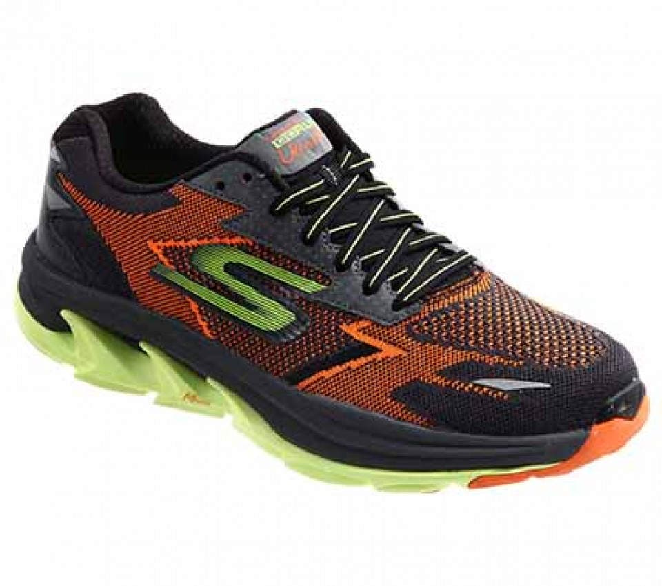 Skechers Mens Go Run Ultra R Road US 10 ORANGE, LIME [54005] in