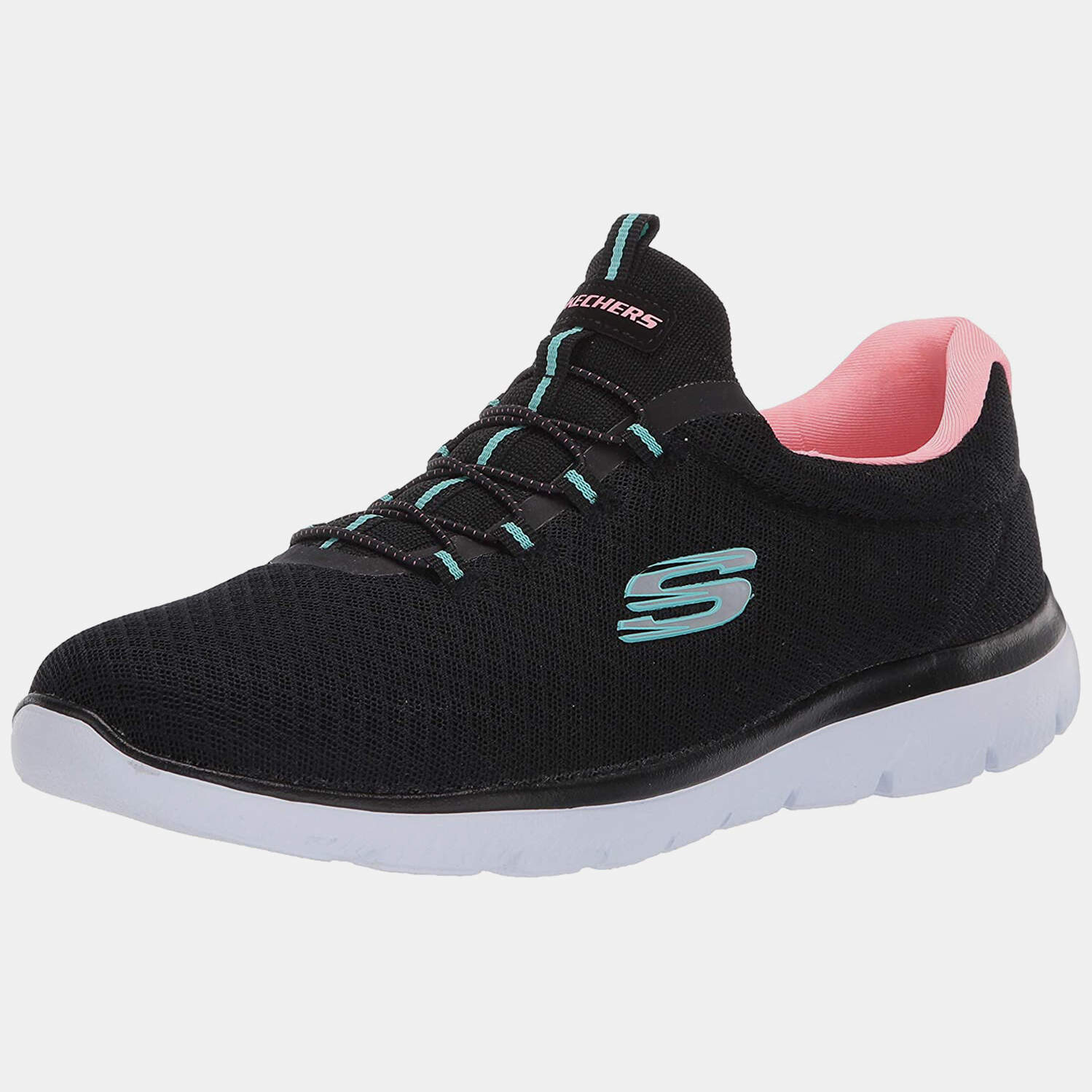 Skechers Women Summits Sneakers (Colour: Black/Pink) in Chennai at