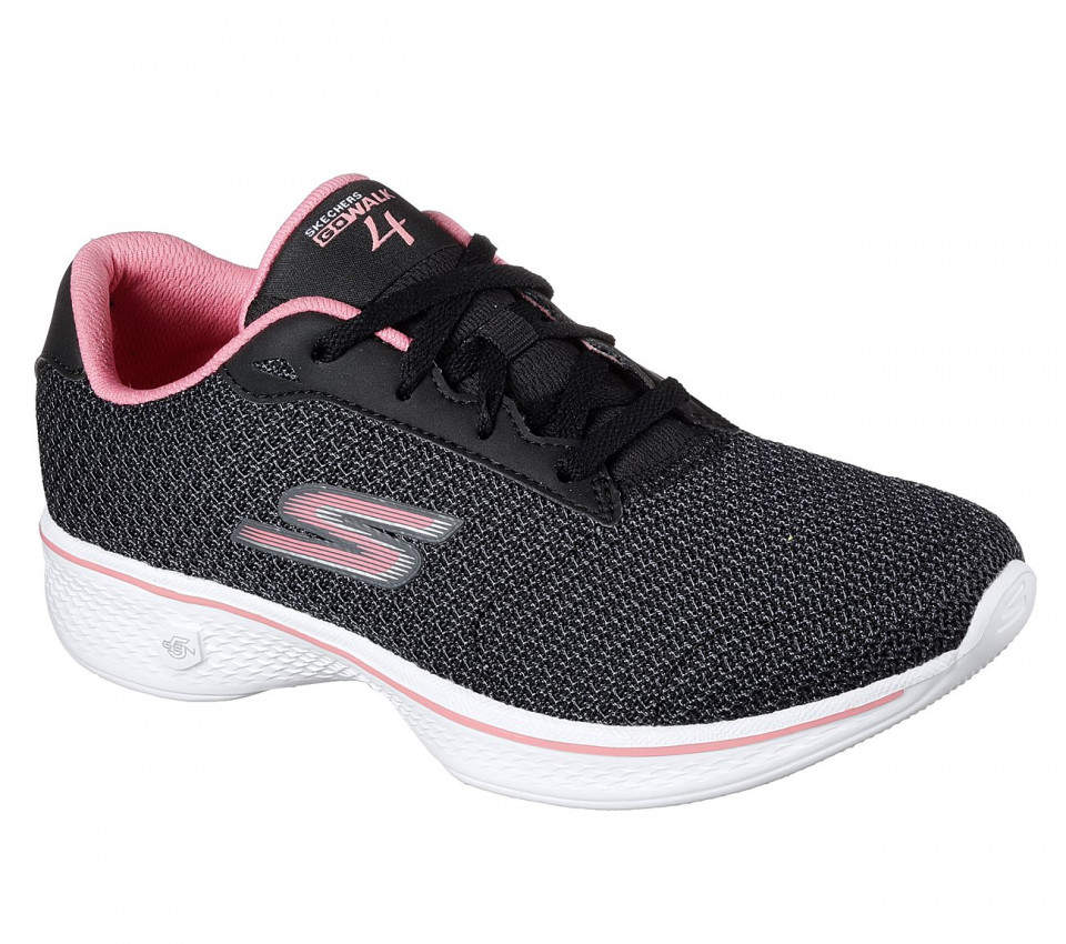 Skechers Womens GO WALK GLORIFY US BLACK, PINK [14175] in
