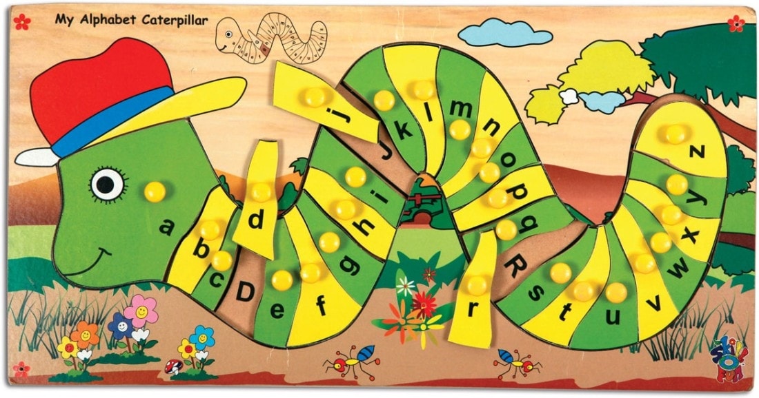 Skillofun My Alphabet Caterpillar Lower and Capital Alphabets [L