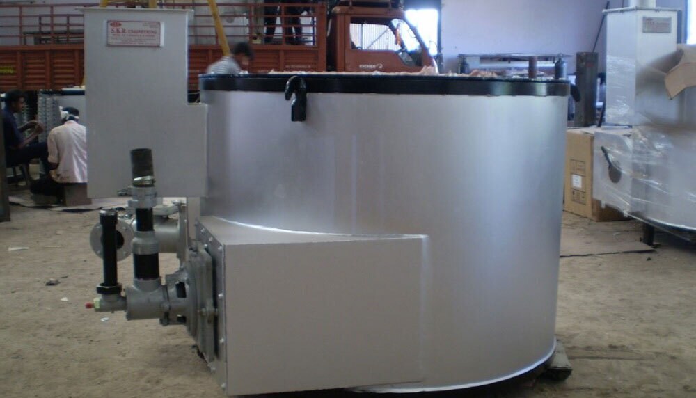 SKR Aluminium Melting cum Holding Diesel Fire Furnace in Bangalore