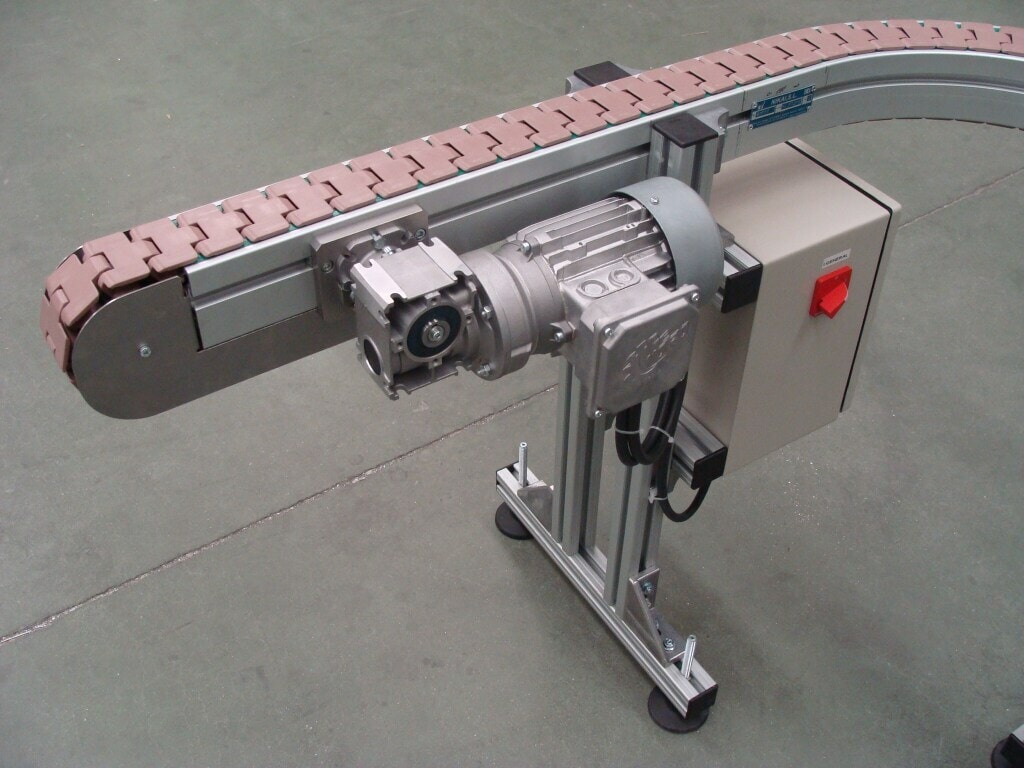Straight Slat Chain Conveyor, 24x120, ton/hr, Stainless Steel in