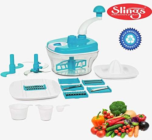Buy Slings 14 Pcs Manual Food Processor Chopper Blender Atta