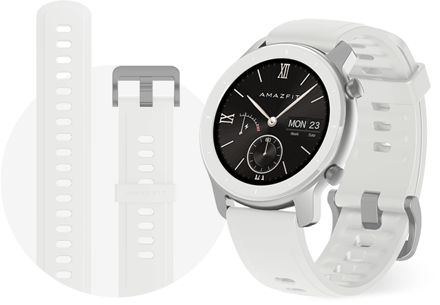 Huami Amazfit GTR 42 mm Moonlight White Smartwatch(White Strap