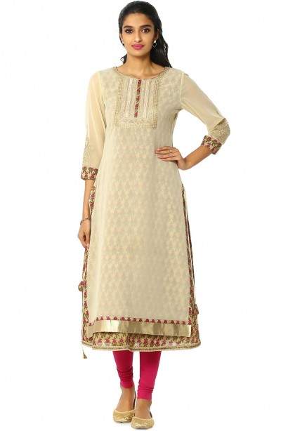 Soch Printed Ethnic Kurti (XS, Beige, STSH KT 28016) in Jaipur at