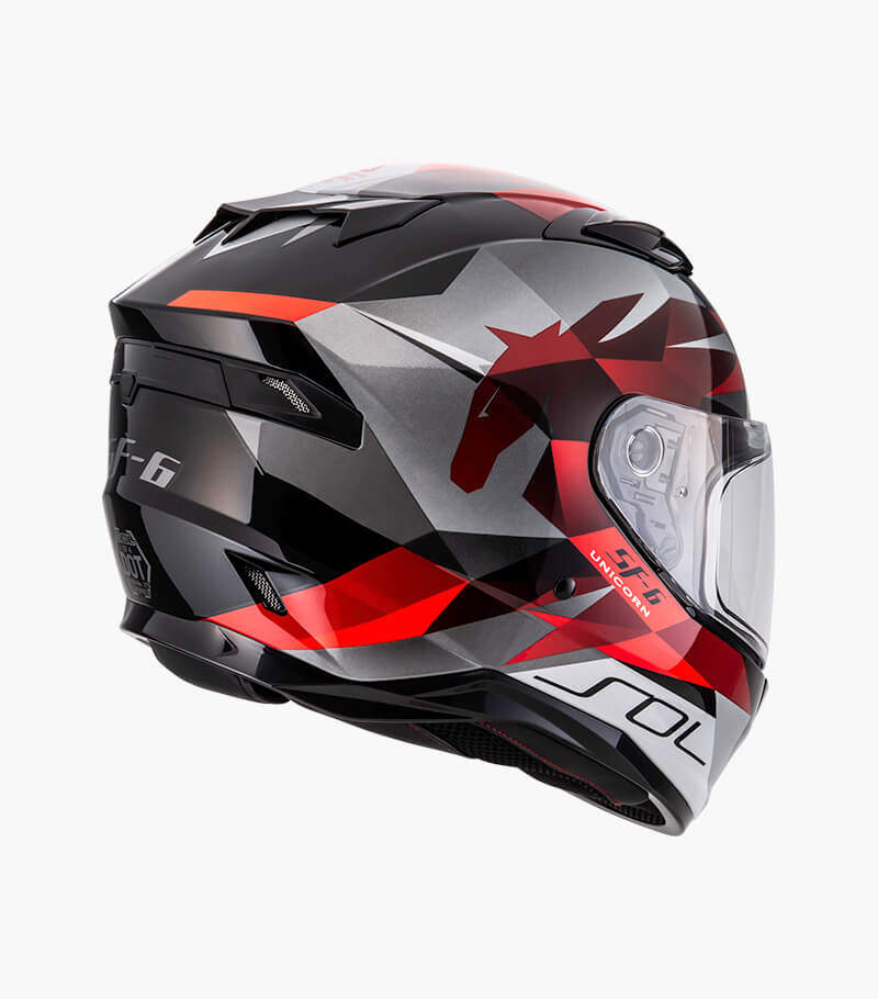 Buy Sol Sf-6 Unicorn Black Red Helmet 