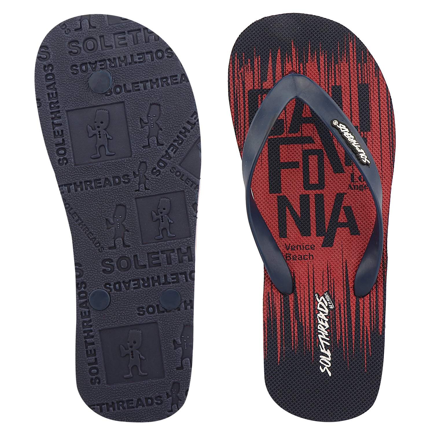 test Solethreads California - Graphic Flip Flops For Men (Navy, 9) in Delhi  at best price by XMAX FOOTWEARS - Justdial