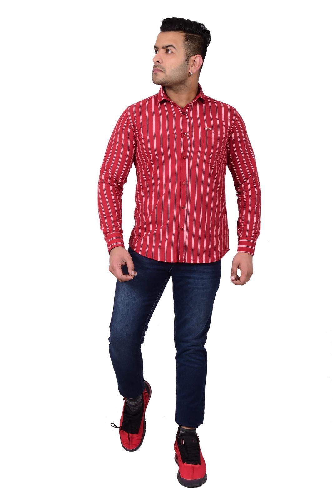 Slim Fit Linen Full Sleeve Shirt for Men, Casual, Plain, XS-XL in