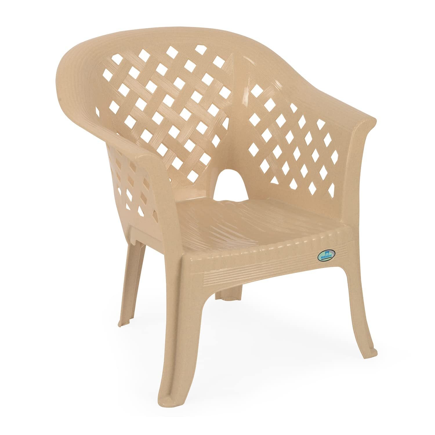 NILKAMAL Solocane Premium Plastic Mid Back with Arm Living Room