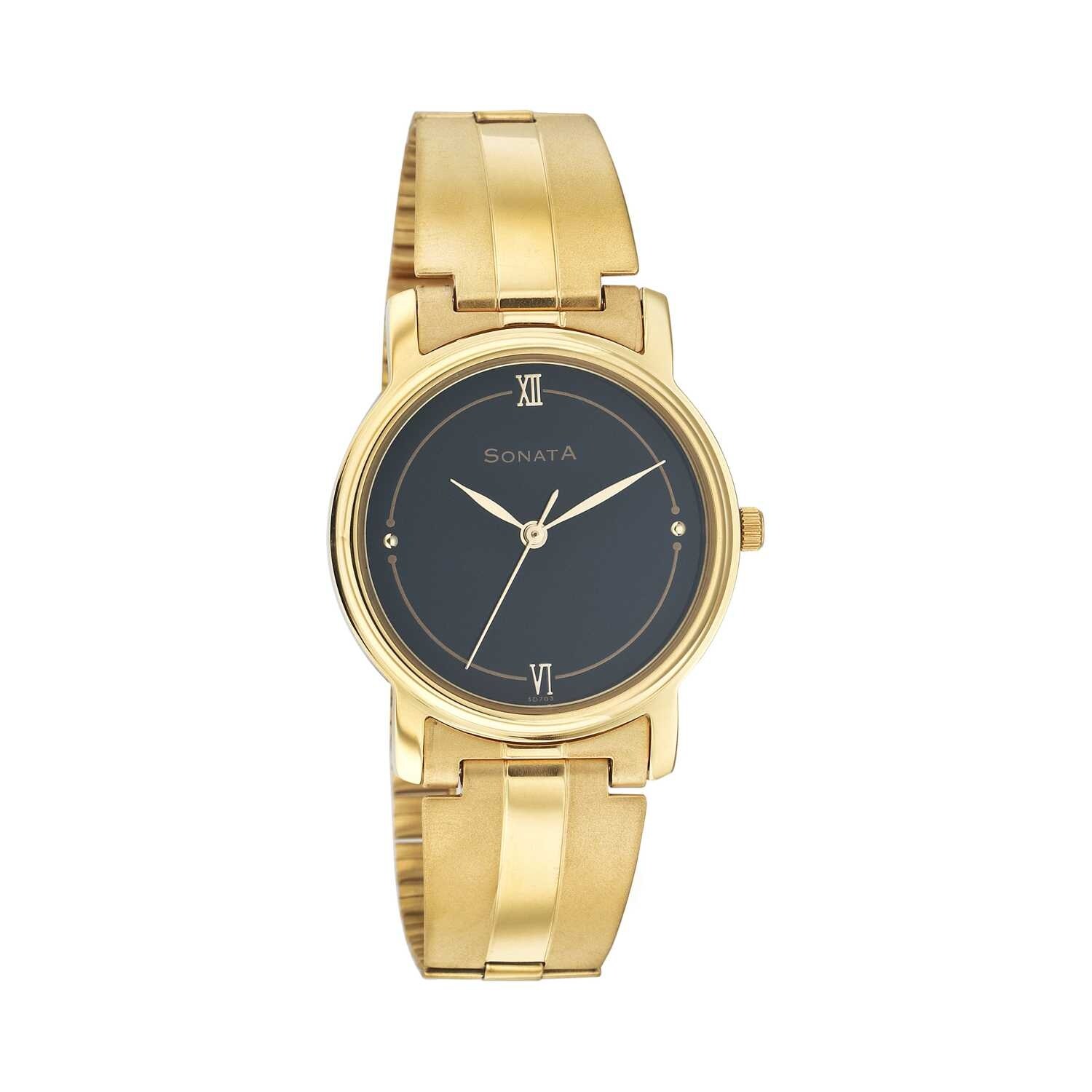 sonata diamond watch