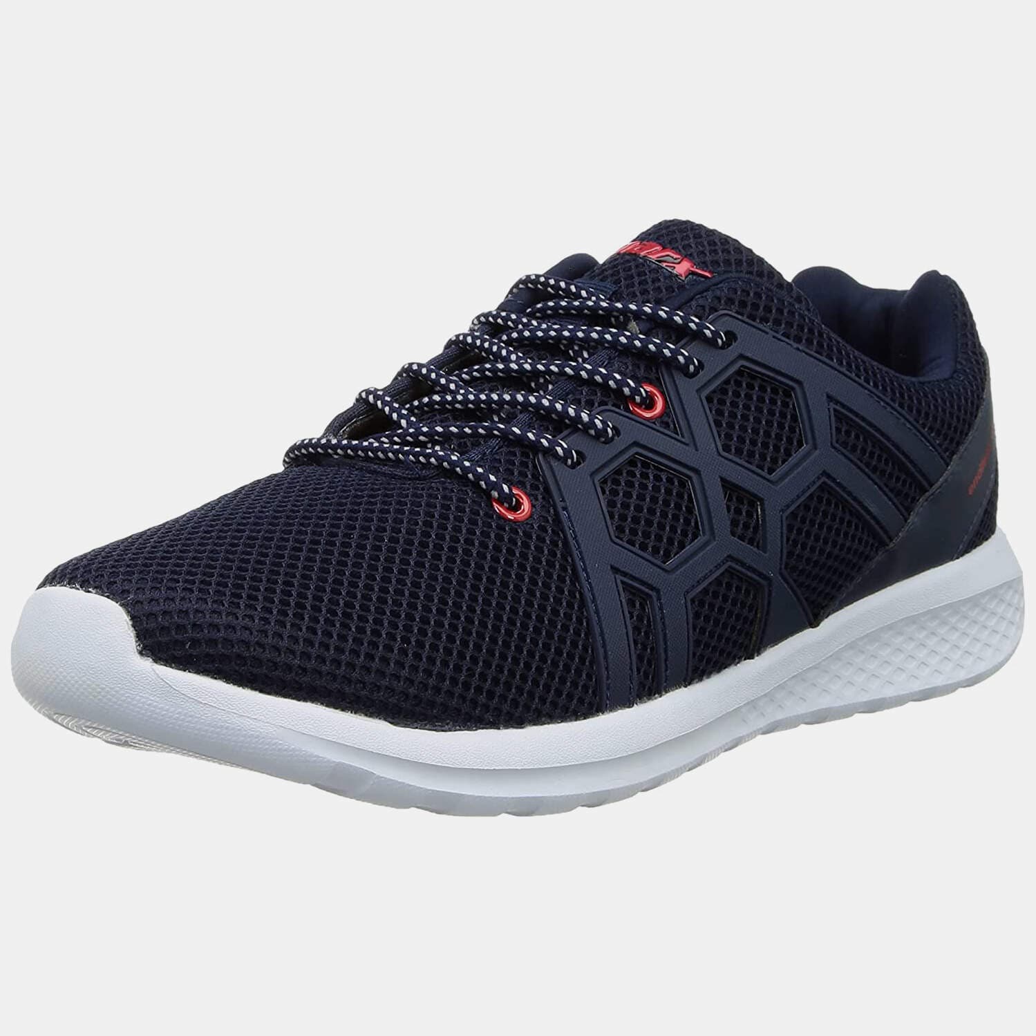 Sparx High Quality Mesh Navy Red Men's Round Toe Running Shoes