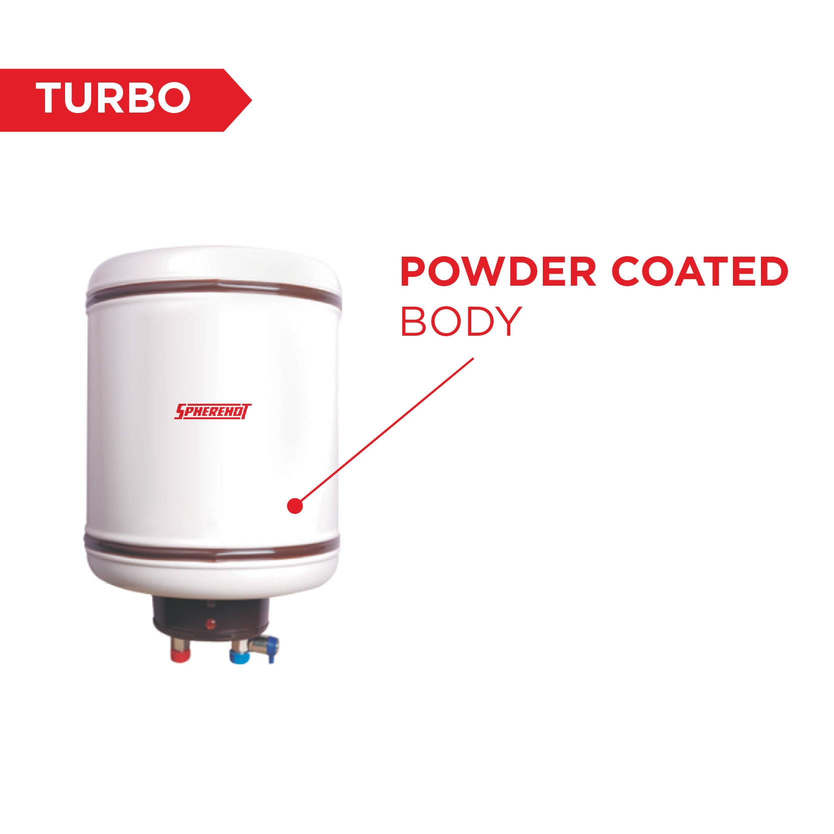 Spherehot 10 Ltr Turbo Electric (MSS) V Ivory Storage Water Heaters in  Mumbai at best price by Nirupam Trading Company - Justdial