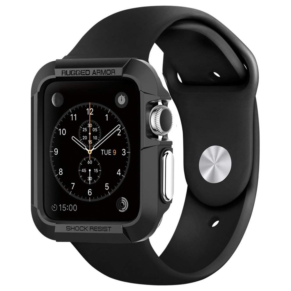Buy Spigen Sgp11496 Rugged Armor Apple Watch Case For 42mm Apple Watch Series 3 2 1 Black Features Price Reviews Online In India Justdial