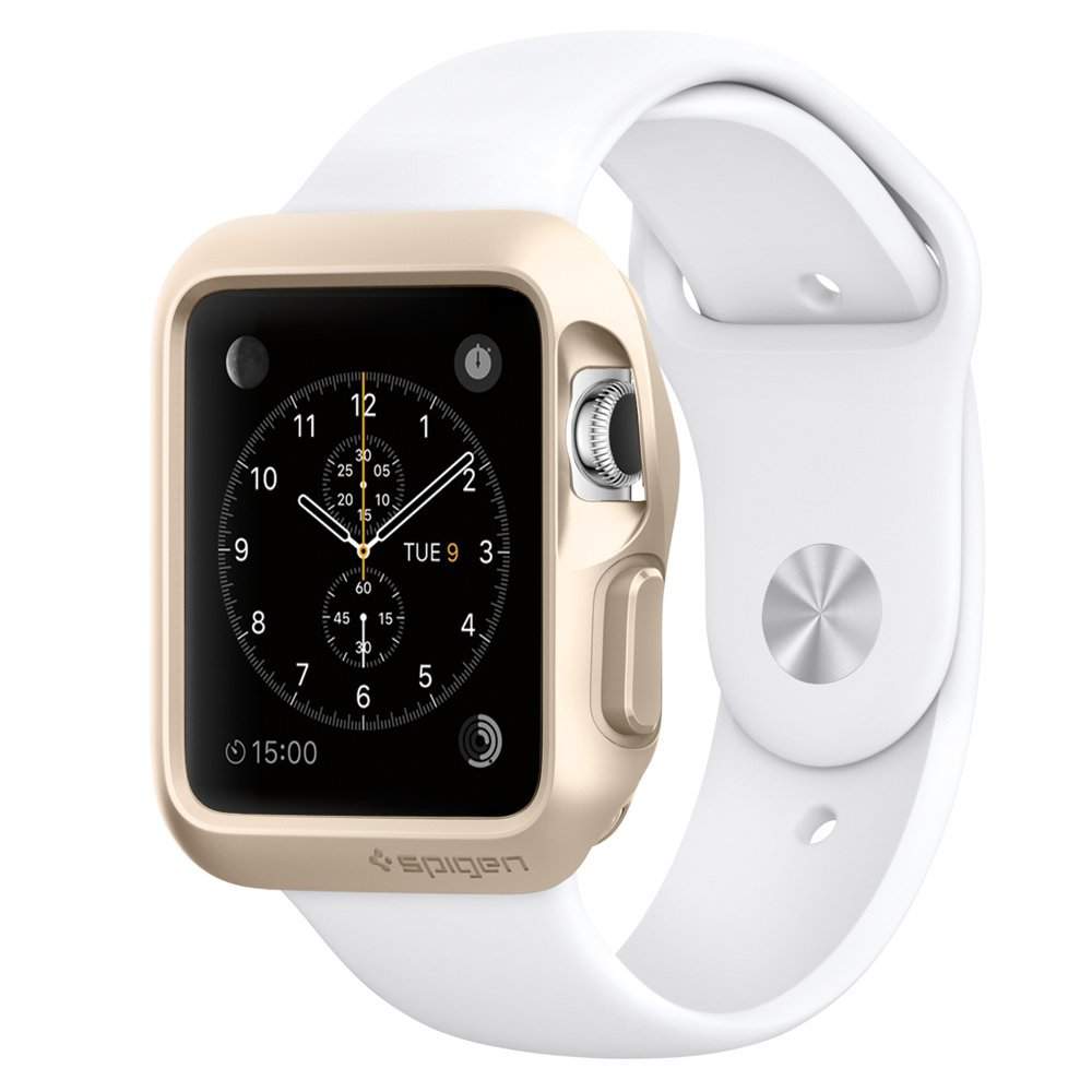 Buy Spigen Slim Armor Case Cover Designed For Apple Watch 42mm Series 3 Series 2 Series 1 Apple Watch Not Included Gold Sgp11506 Features Price Reviews Online In India Justdial