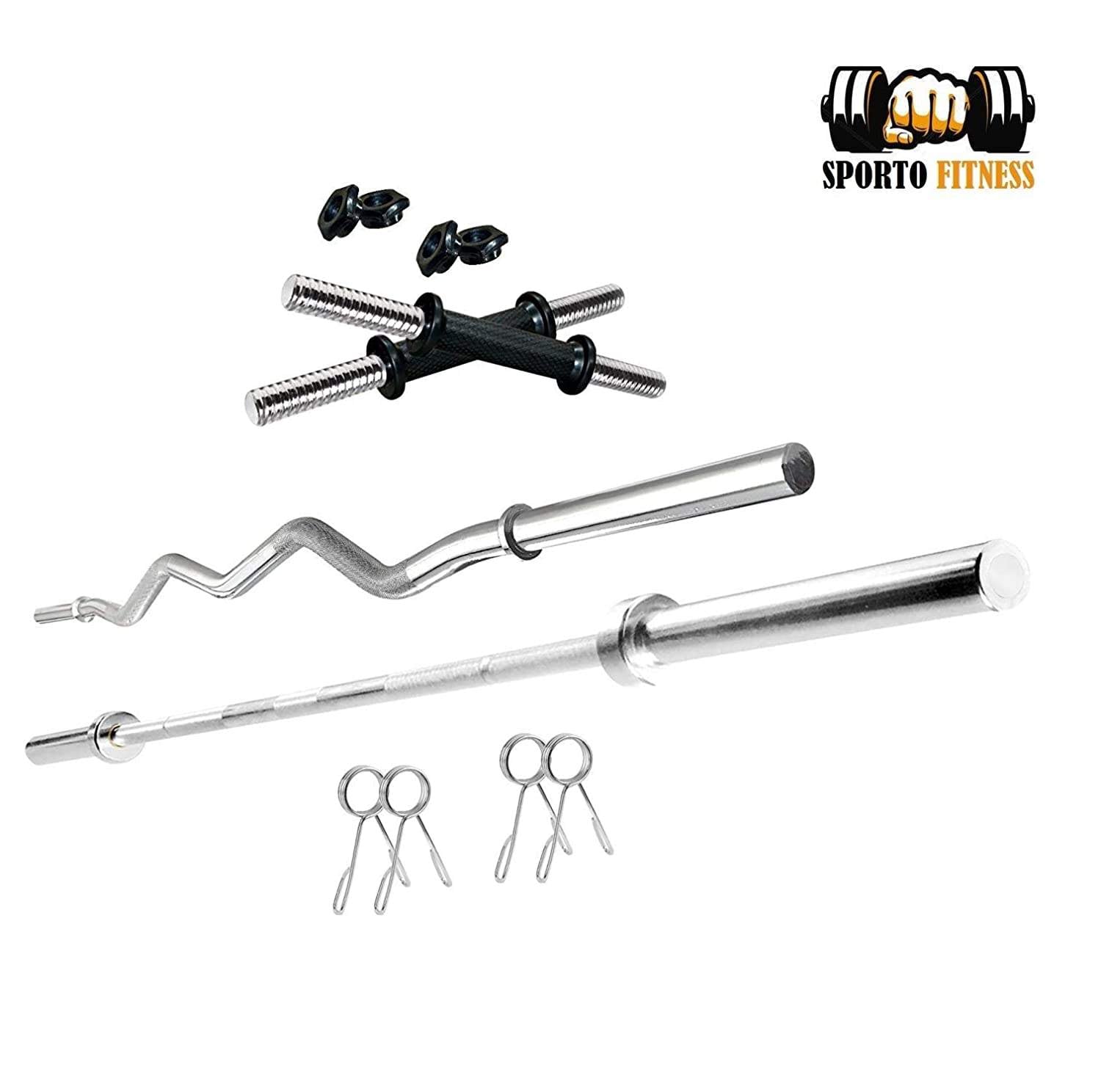 Sporto Fitness 50 Kg Combo Home Gym Set With Fit Rod Stade in