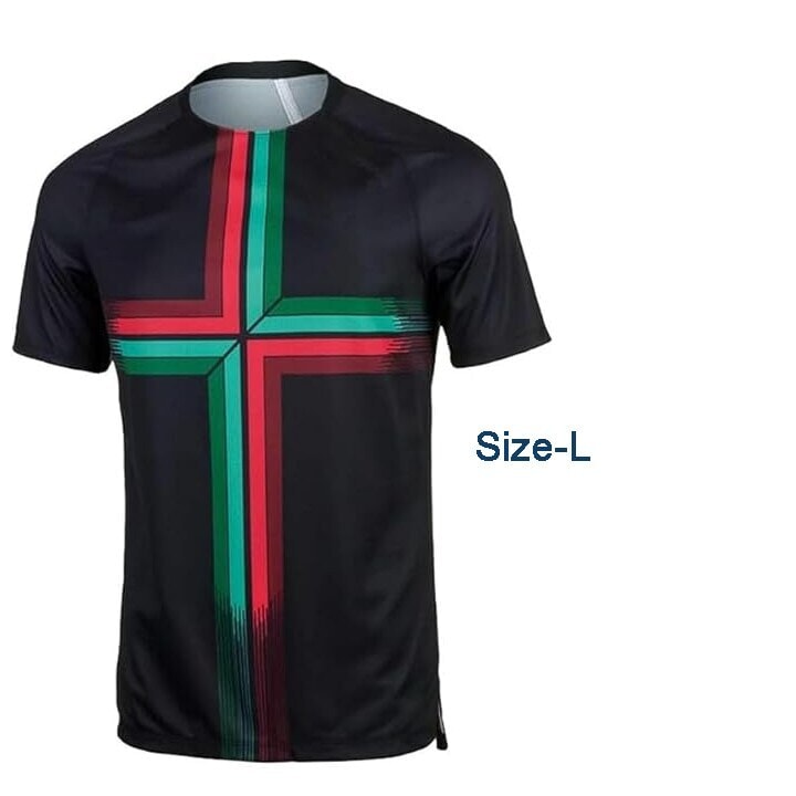 Sports Football Jersey T Shirt For Men (Black, L) in Bangalore at