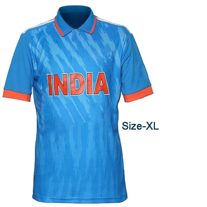 Sports Indian Cricket Team Jersey T-Shirt For Men (Sky Blue, XL