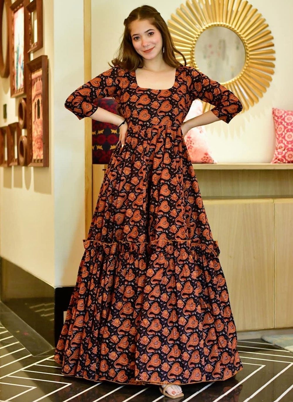 chinese dress ladies Ivory Mermaid Gown – Aanchal Designers main image 0