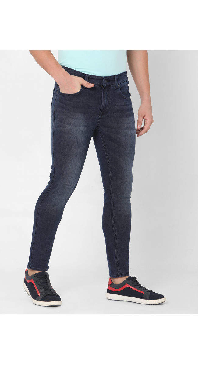 Blue Cotton Jeans (Mid Blue 
