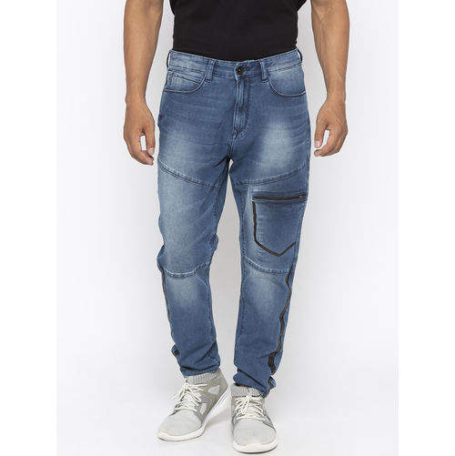 Spykar Low Rise Ultra Slim Thigh Narrow Leg Jeans Mid Blue (34